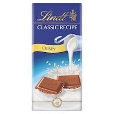 Lindt Classic Recipe mléčná čokoláda s křupavými kousky sušenek 100g