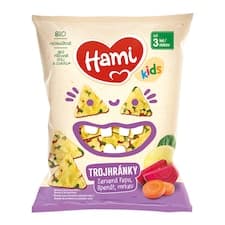 HAMI trojhránky Červená řepa, špenát, mrkev 30 g