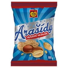 Arašídy pražené nesolené 100g