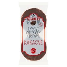 Nový Věk Rýžové chlebíčky s polevou kakaové 60g