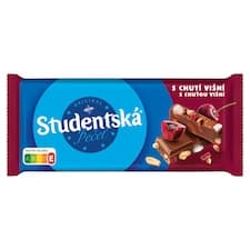 ORION Studentská pečeť Mléčná čokoláda s arašídy, želé a kousky s chutí višní 170g