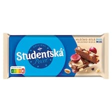 ORION Studentská pečeť Mléčno-Bílá čokoláda s arašídy, rozinkami a želé 170g