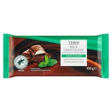 Mléčná čokoláda s náplní s příchutí máty 100g