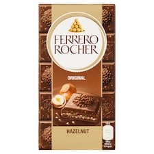 Ferrero Rocher Original mléčná čokoláda plněná s lískooříškovou náplní a kousky lískových oříšků 90g