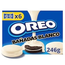 Oreo sušenky s vanilkovou náplní, bílá poleva 246g