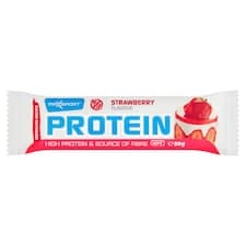 MaxSport Proteinová tyčinka s jahodovou příchutí v bílé polevě 50g