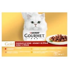 GOURMET Gold Multipack kousky ve šťávě 12 x 85g