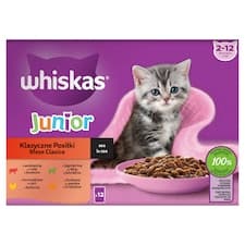 Whiskas Junior klasické pokrmy ve šťávě 12 x 85g (1,02kg)