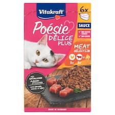 Vitakraft Poésie Délice Plus kompletní krmivo pro dospělé kočky 6 x 85g (510g)