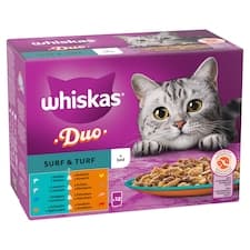 Whiskas Duo Surf & Turf v želé 12 x 85g (1,02kg)