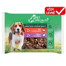 Pet Specialist Kousky v omáčce 4 x 100g (400g)