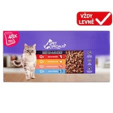 Pet Specialist Kousky v želé 48 x 100g (4800g)