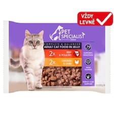 Pet Specialist Kousky v želé 4 x 100g (400g)