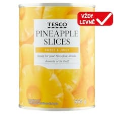 Ananas plátky ve sladkém nálevu 565g