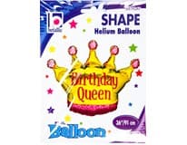 GRABO Balónek 91 cm "Birthday Queen" fólie 1 ks
