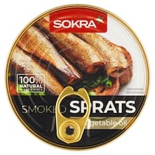 Sokra Uzené šproty v rostlinném oleji 160g