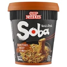Cup Noodles Instantní pšeničné nudle s ochucující omáčkou s příchutí hovězí sukiyaki 89g