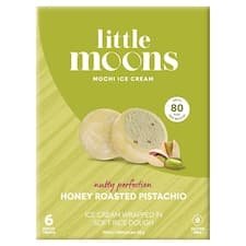 Little Moons Mochi zmrzlinové kousky s pistáciemi praženými na medu 6 x 32g (192g)