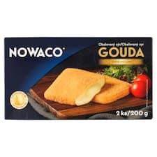 Nowaco Obalovaný sýr gouda premium 2 ks 200g