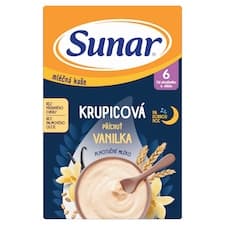 Sunar Mléčná kaše na dobrou noc krupicová příchuť vanilka 210g