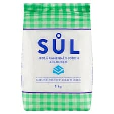 Solné Mlýny Sůl jedlá kamenná s jodem a fluorem 1kg