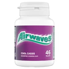 Wrigley's Airwaves Cool Cassis žvýkačka bez cukru s příchutí mentolu a černého rybízu 46 ks 64g
