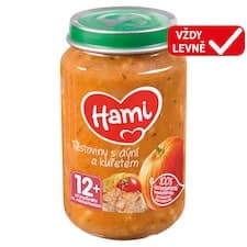 Hami Těstoviny s dýní a kuřetem od ukončeného 12. měsíce 200g