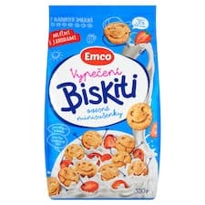 Emco Vypečení biskiti mléční s jahodami 350g