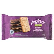 Free From Sušenky bez lepku polomáčené v tmavé polevě 80g