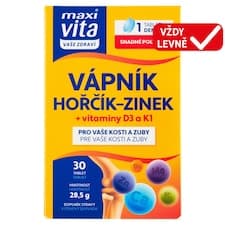 Maxi Vita Vaše zdraví Vápník hořčík-zinek + vitaminy D3 a K1 30 tablet 28,5g