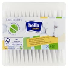 Bella Cotton Hygienické bavlněné tyčinky na papírovém základu 200 ks