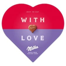 Milka bonboniéra I Love Milka, lískooříšková náplň 165g
