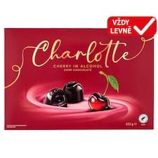 Charlotte Čokoládové bonbóny formované plněné višněmi v alkoholu 232g