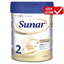 Sunar Premium 2 pokračovací kojenecké mléko 700g