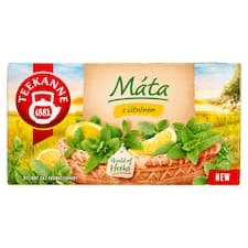 TEEKANNE Máta s citronem, Natural Herbal Tea, bylinný čaj, 20 sáčků, 30g