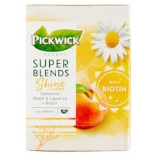 Pickwick Super Blends Shine bylinný čaj s heřmánkem, lékořicí a broskví 15 x 1,5g (22,5g)