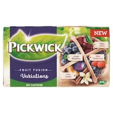 Pickwick Fruit Fusion Výběr 4 ovocnobylinných čajů aromatizovaných 20 ks 38,75g
