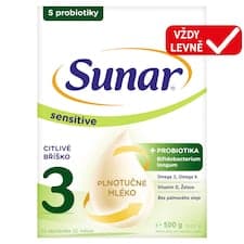 Sunar Sensitive 3 mléčná výživa pro malé děti v prášku 2 x 250g (500g)