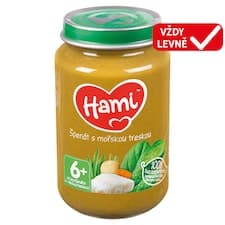 Hami masozeleninový příkrm Špenát s mořskou treskou od uk. 6. měsíce 200g