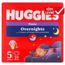 Huggies Dětské noční plenky velikost 5 pro děti 12-17kg 24 ks