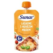 Sunar příkrm lasagne s hovězím masem 6m+, 120g