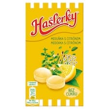 Hašlerky Meduňka s citrónem, bonbóny s příchutí bylin, mentolu a citrónu 35g