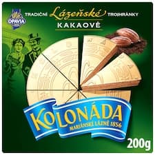 Opavia lázeňské oplatky Kolonáda Trojhránky kakaové 200g