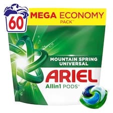 Ariel Allin1 PODS Tekuté Kapsle Na Praní Mountain Spring Universal, 60 Praní