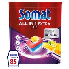 Somat All in 1 Extra Lemon & Lime přípravek na mytí nádobí v myčce 85 ks 1411g