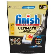 Finish Powerball Ultimate Plus All in 1 Lemon kapsle do myčky nádobí 72 ks 878,4g