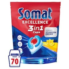 Somat Excellence 3in1 Lemon Fresh kapsle do automatické myčky nádobí 70 ks 1267g