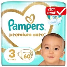 Pampers Premium Care Velikost 3, 60 Plenek, 6kg-10kg