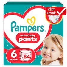 Pampers Active Baby Plenkové Kalhotky, Velikost 6, 84 Kusů, 13kg-19kg