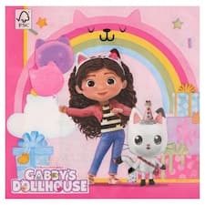 Decorata Party Dreamworks Gabby's Dollhouse ubrousky 2-vrstvé 33 x 33 cm 20 ks